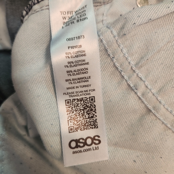 Asos mens jean pants size 34 - Picture 3 of 5